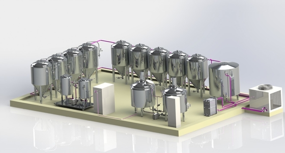 Stoßsicheres elektrisches Handelsmicrobrewery-Ausrüstungs-halb Selbstbedienfeld