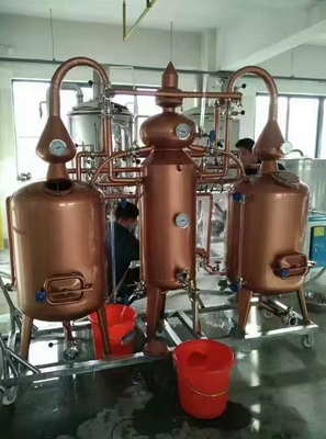 PLC steuern kupfernes Bier-kleine Ausgangsbrauensysteme, Minibier-Brauerei-Ausrüstung