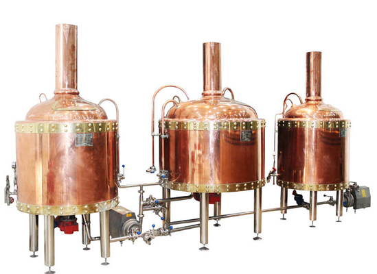 PLC steuern kupfernes Bier-kleine Ausgangsbrauensysteme, Minibier-Brauerei-Ausrüstung