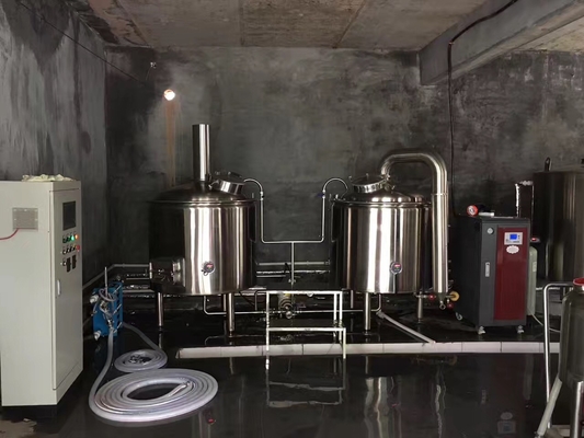 Handwerks-Bierbrauen-Ausrüstung des Schiff-500L 2 schlüsselfertige Microbrewery-Systeme
