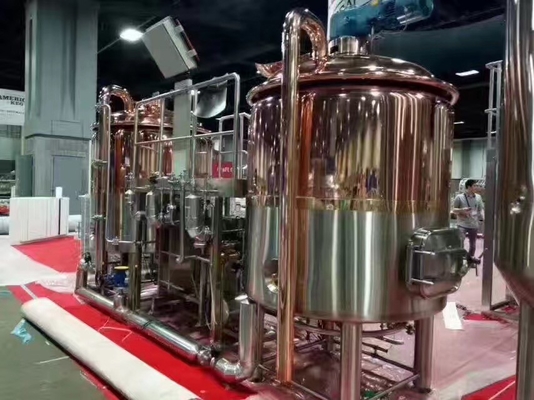 Kupfernes schlüsselfertiges Ausrüstung PLC-Steuerantikorrosion brewpub Brauerei des Microbrewery-SU304