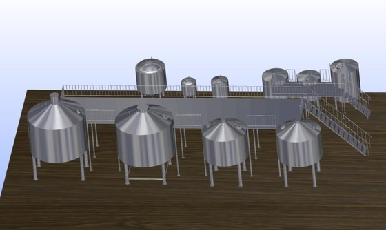 Edelstahl 316 Turnkey-Bierbrauen-System-Hand oder Steuerung