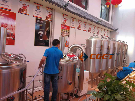 SUS 304 Brauensystem der Handwerks-Bierbrauen-Ausrüstungs-500L mit ISO-CER bescheinigt für Rusina