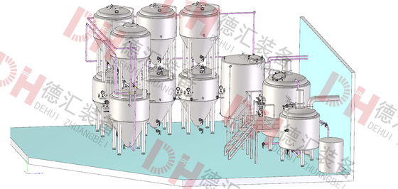 Fertigen Sie Hauptbierbrauen-Ausrüstungs-Brauerei-Anlage für die Walt-Bier-Herstellung kundenspezifisch an
